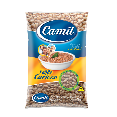 FEIJAO CARIOCA T1 CAMIL 1K  - R$7.83 - FD/30 - 7896006744115