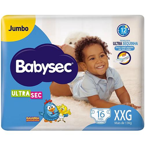 FRALDA DESC BABYSEC ULTRA JUMBO XXG 16UN - R$22.68 - FD/08 - 7896061995897