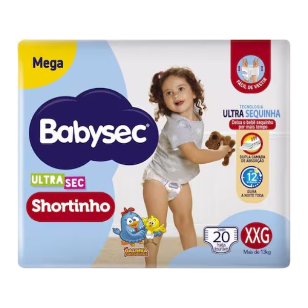 FRALDA DESC BABYSEC ULTRA SHORTINHO MEGA XXG20 - R$27.29 - FD/06 - 7896061997259