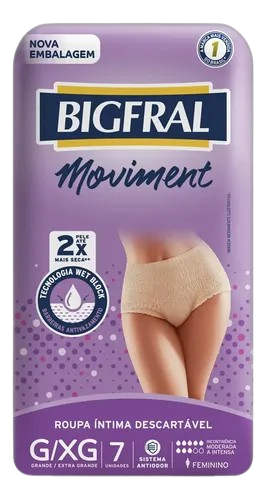 FRALDA DESC GERIATRICA BIGFRAL ROUPA GD/XG 7UN - R$21.63 - FD/08 - 7896012879665