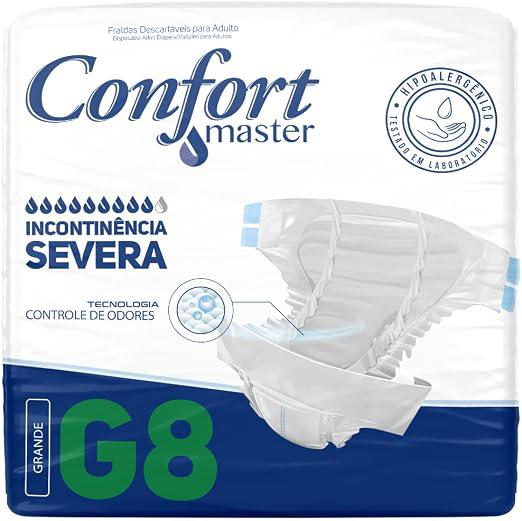 FRALDA DESC GERIATRICA CONFORT MASTER REG G 8UN - R$14.38 - FD/08 - 7898931019245