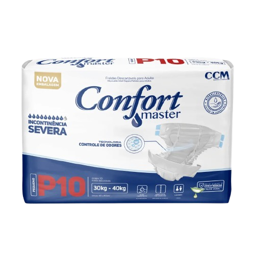 FRALDA DESC GERIATRICA CONFORT MASTER REG P 10UN - R$14.38 - FD/08 - 7899700801115