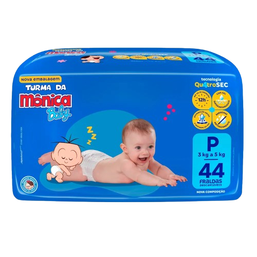 FRALDA DESC TURMA MONICA  ECONOMICA PQ 44  - R$23.00 - FD/06 - 7898133020001
