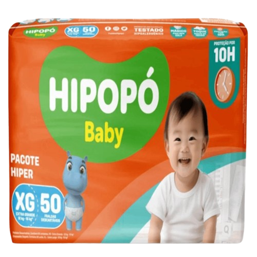 FRALDA DESC HIPER HIPOPO XG 50UN - R$32.90 - FD/04 - 7899700805397