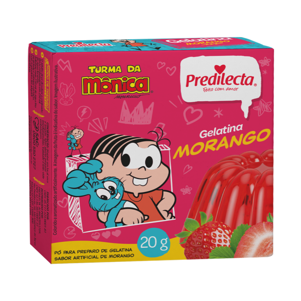 GELATINA PREDILECTA MORANGO 20G - R$1.19 - CX/36 - 7896292312166