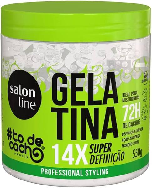 GELATINA SALON LINE CACHOS DEFINICAO 550G - R$22.33 - CX/06 - 7898623951198