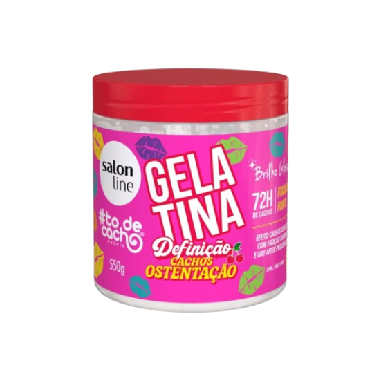 GELATINA SALON LINE CACHOS OSTENTACAO 500G - R$22.33 - CX/06 - 7908458332755