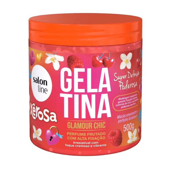 GELATINA SALON LINE XEROSA GLAMOUR CHIC 500G - R$21.81 - CX/06 - 7908458332533