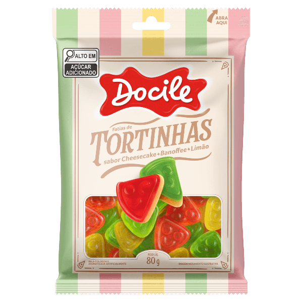 GELATINES DOCILE TORTINHAS 80G - R$3.55 - CX/12 - 7896451929686