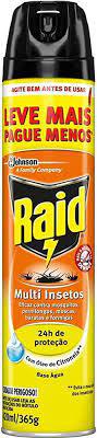 INSETICIDA RAID AERO CITRONELA LV + PG 420ML - R$12.17 - CX/12 - 7894650014295