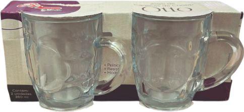 JOGO CANECAS CHOPP OTTO CASA TEM 2X260ML - R$8.19 - CX/18 - 7908486141626