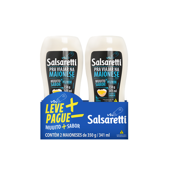 KIT 2 MAIONESE SALSARETTI TOP DOWN TRAD 350G - R$11.33 - CX/06 - 7891300910976