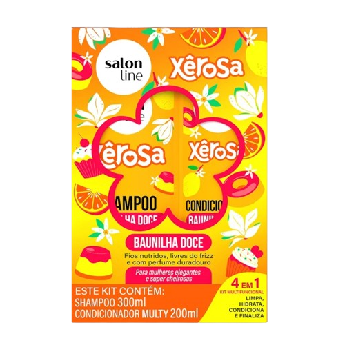 KIT SALON LINE SH 300ML+COND 200ML BAUNILHA DOCE - R$23.67 - CX/06 - 7908458332564