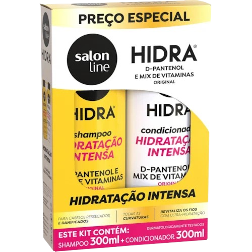 KIT SALON LINE SH+COND HIDRA ORIGINAL 300ML - R$16.20 - CX/06 - 7898623952942