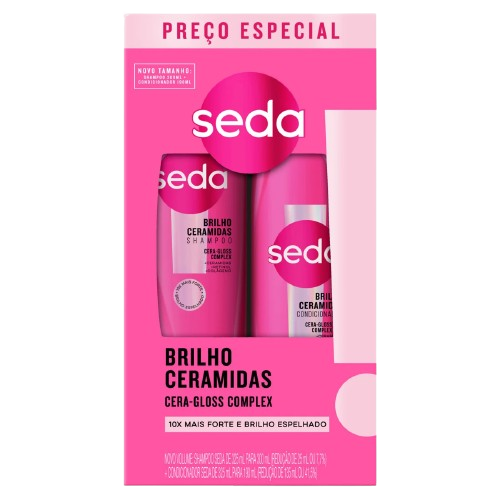 KIT SEDA SH 300ML+COND190ML CERAMIDAS - R$14.29 - CX/15 - 7891150097377