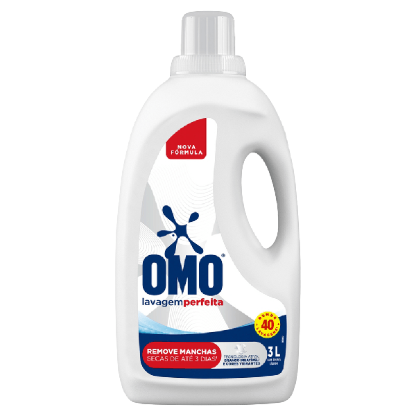 LAVA ROUPAS LIQ OMO LAVAGEM PERFEITA 3L - R$31.49 - CX/4 - 7891150020689