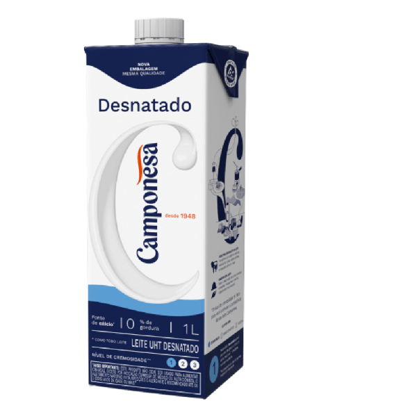 LEITE LV CAMPONESA DESNATADO 1LT - R$4.35 - CX/12 - 7896259412885