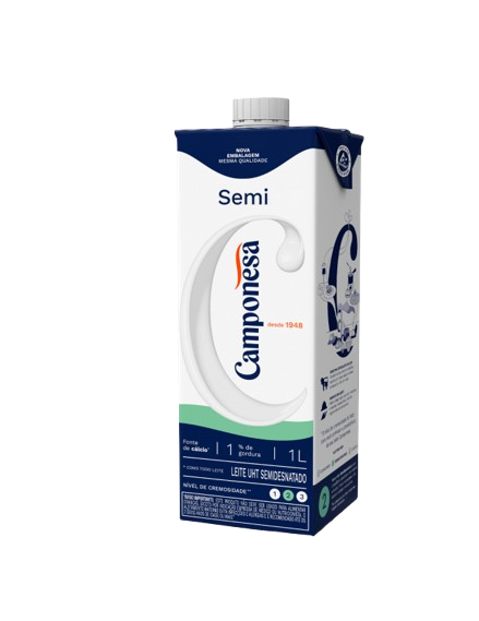 LEITE LV CAMPONESA SEMIDESNATADO 1LT - R$5.05 - CX/12 - 7896259412878