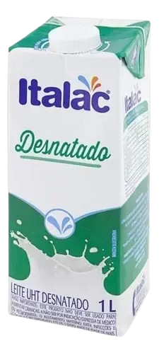 LEITE LV ITALAC DESNATADO C/ TAMPA 1LT - R$4.65 - CX/12 - 7898080640048