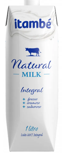 LEITE LV ITAMBE NATURAL MILK INTEGRAL 1L  - R$5.89 - CX/12 - 7896051111030