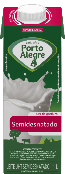 LEITE LV PORTO ALEGRE SEMIDESNATADO TP1L - R$3.39 - CX/12 - 7896122305221