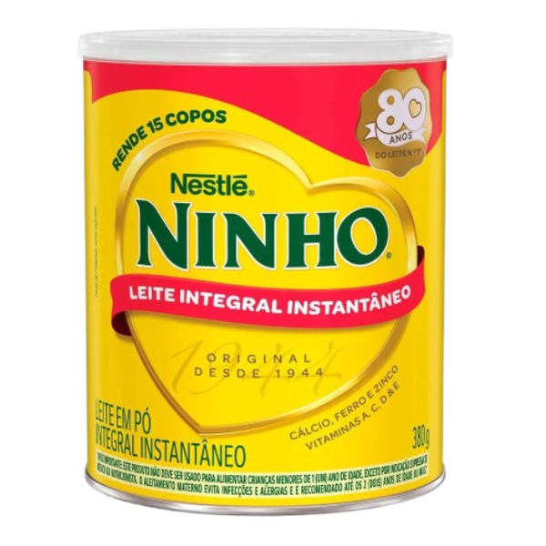 LEITE PO NINHO INTEGRAL INSTANTANEO 380G - R$16.99 - CX/24 - 7891000393284