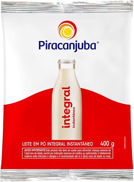 LEITE PO PIRACANJUBA INTEGRAL INSTANTANEO 400G - R$13.30 - CX/25 - 7898215152439
