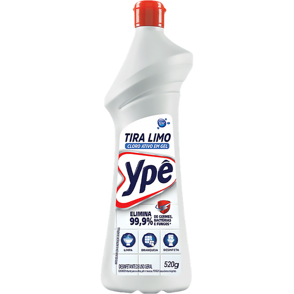 LIMPA LIMO CLORO ATIVO YPE GEL 520G - R$7.09 - CX/12 - 7896098909935