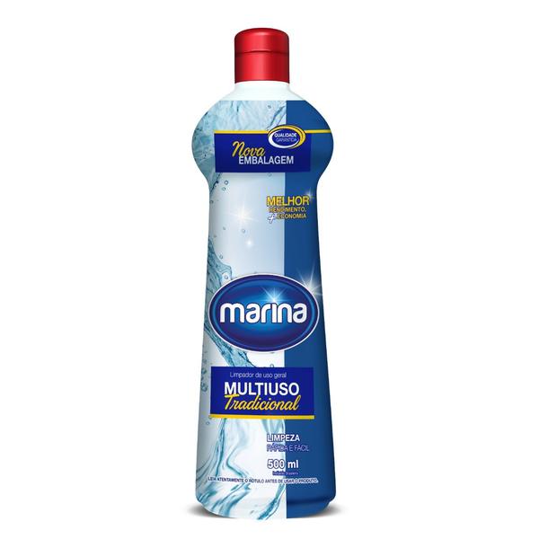 LIMPADOR MARINA MULTIUSO TRADICIONAL 500ML - R$2.28 - CX/12 - 7896569790529