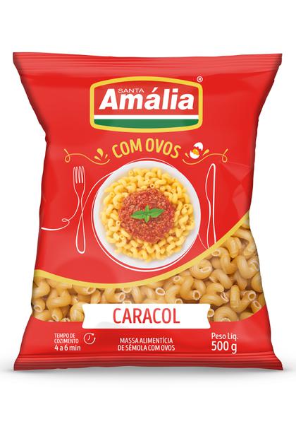 MACARRAO STA AMALIA OVOS CARACOL 500G - R$3.87 - FD/20 - 7896021300389