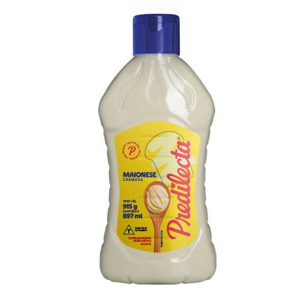 MAIONESE PREDILECTA BISNAGA 915 G - R$9.28 - CX/12 - 7896292316874