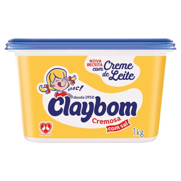MARGARINA CLAYBOM TRAD C/SAL 1KG - R$11.35 - CX/06 - 7891515410315