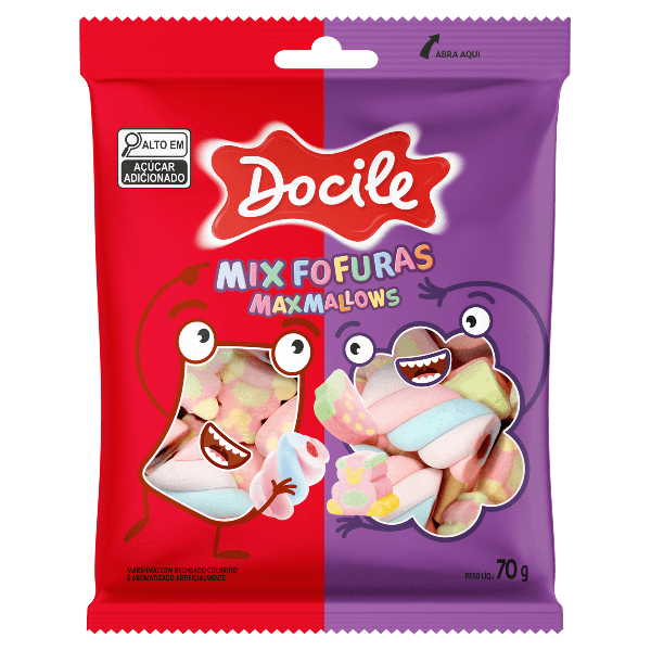 MARSHMALLOW DOCILE BAUN E MORA MIX FOFURA 70G - R$3.97 - CX/12 - 7896451929402