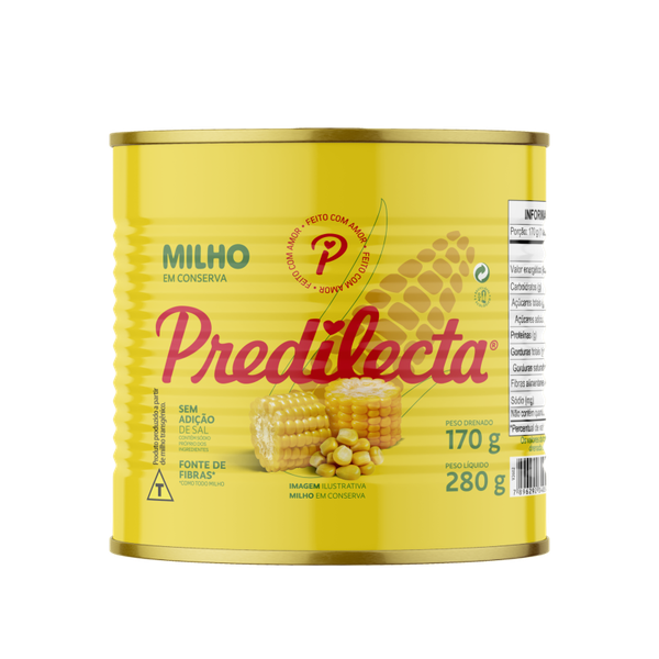 MILHO VERDE CONSERVA PREDILECTA LT 170G - R$2.35 - CX/24 - 7896292340503