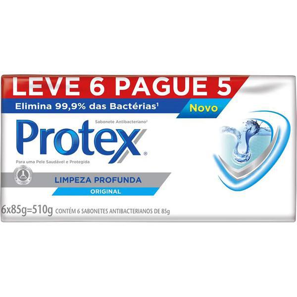 PACK SAB PROTEX LIMP PROF ORIG LV 6 PG 5 85G - R$15.52 - CX/12 - 7891024035511