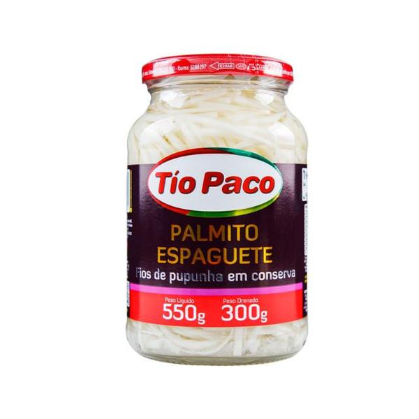 PALMITO TIO PACO DE PUPUNHA ESPAGUETE 300G - R$9.33 - CX/15 - 7898174852722