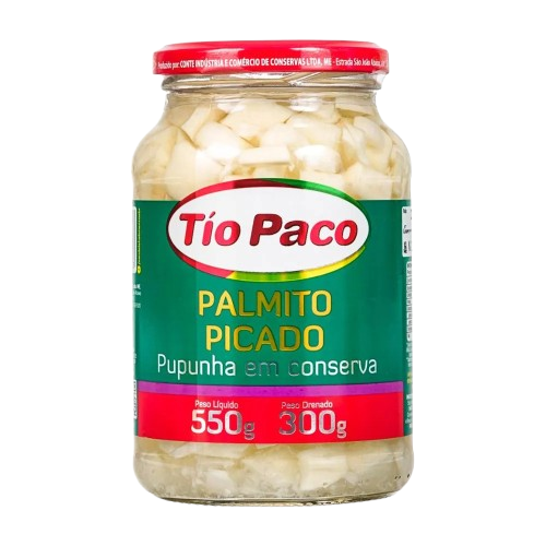 PALMITO TIO PACO DE PUPUNHA PICADO 300G - R$8.07 - CX/15 - 7898174850933