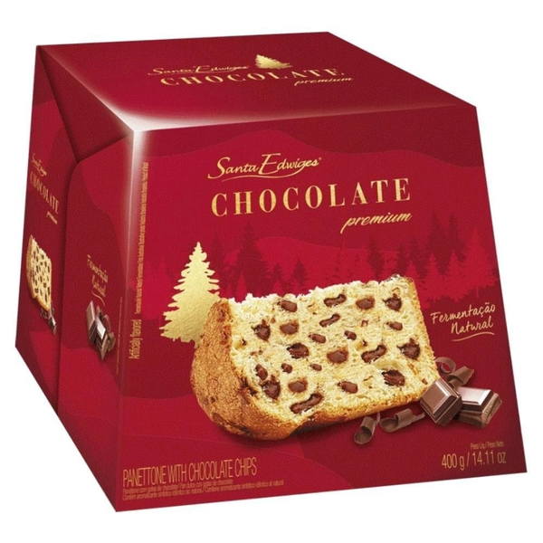 PANETTONE STA EDWIGES CHOCOLATE PREMIUM 400G - R$15.10 - CX/18 - 7896064205689