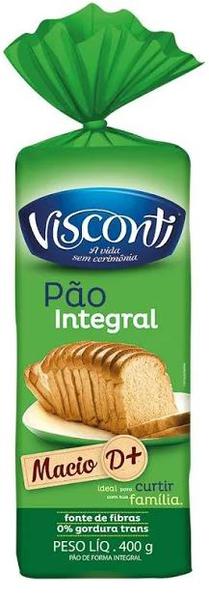 PAO DE FORMA VISCONTI INTEGRAL 400G. - R$5.17 - CX/10 - 7891962051345