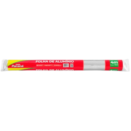 PAPEL ALUMINIO PARANA 45CMX4M - R$3.92 - CX/25 - 7896080900964