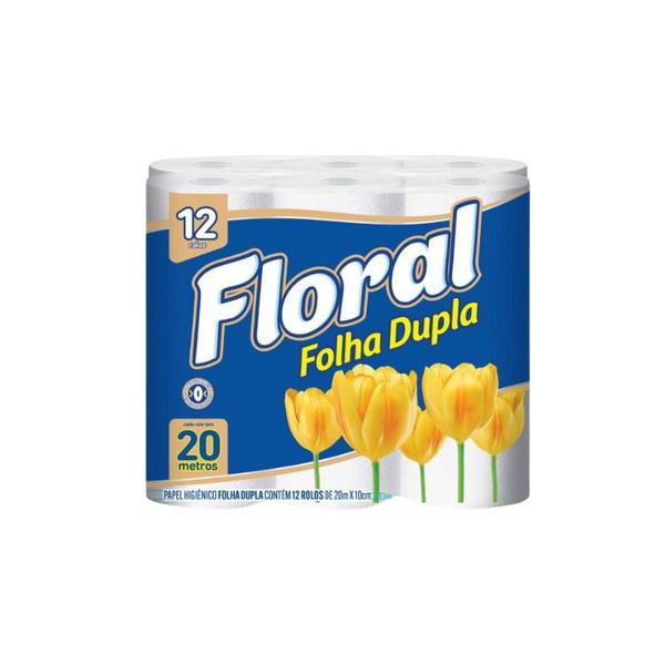 PAPEL HIG FLORAL NEUTRO FD 20M 12 ROLOS - R$9.02 - FD/06 - 7891172523649