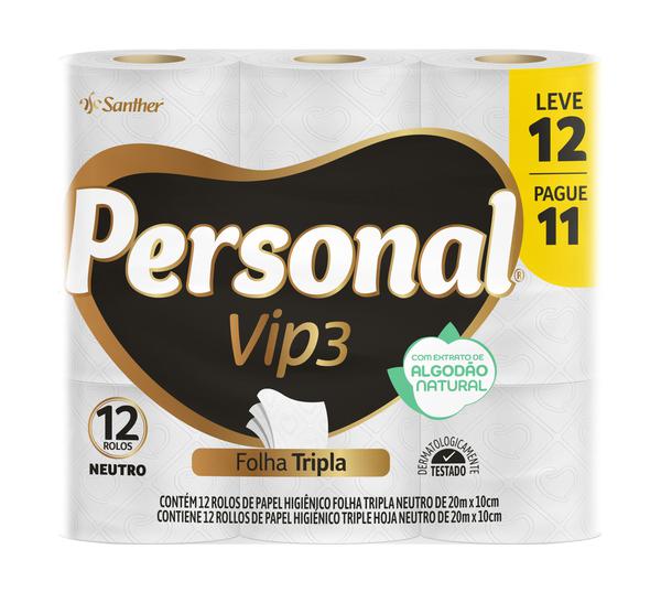 PAPEL HIG PERSONAL VIP NEUTRO F TRIPL  20M LV12P11 - R$14.99 - FD/06 - 7896110011011