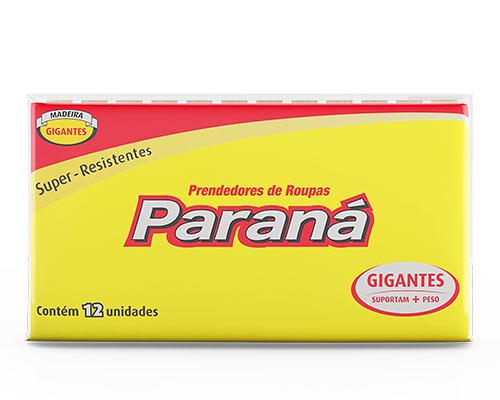 PRENDEDOR DE ROUPAS PARANA MADEIRA GIGANTE C/12UND - R$2.77 - CX/60 - 7896080901466