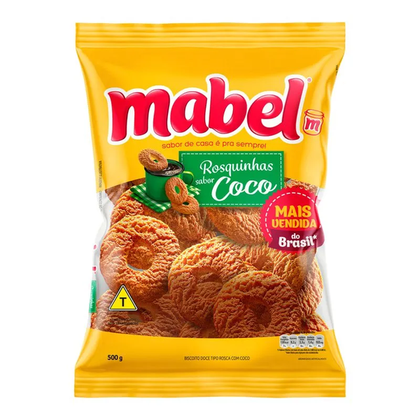 ROSQUINHA MABEL COCO 500G - R$5.02 - CX/24 - 7896071021548