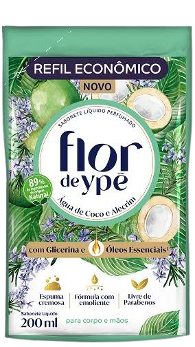 SAB FLOR YPE LIQ COCO/ALECRIM REFIL 200ML - R$3.83 - CX/12 - 7896098907979
