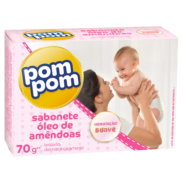 SAB INF POMPOM OLEO AMENDOAS 70G - R$2.19 - CX/72 - 7896094905641