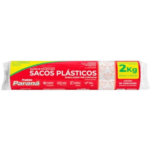 SACOS PLASTICOS PARANA 2KG 50UN - R$4.99 - CX/25 - 7896080901701