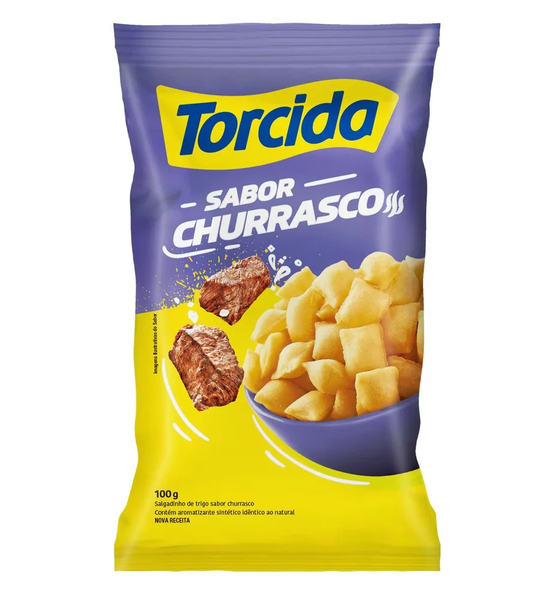 SALGADINHO TORCIDA CHURRASCO 100G - R$2.79 - CX/27 - 7892840817077