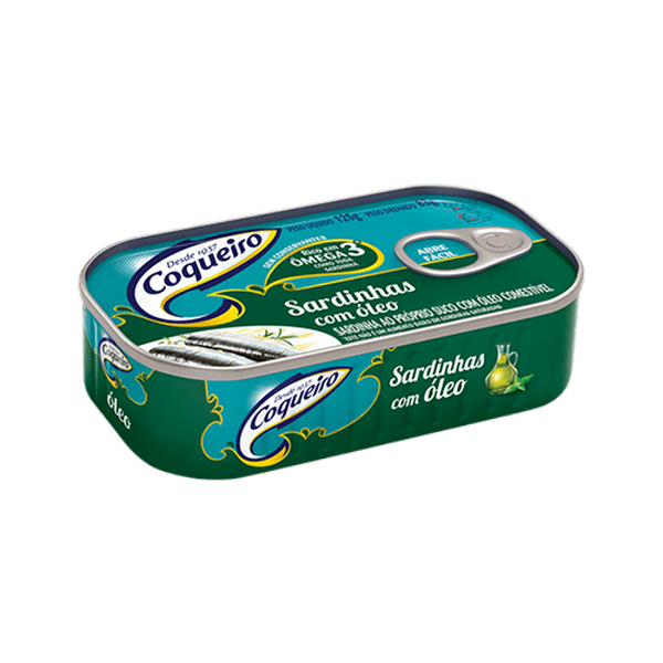 SARDINHA COQUEIRO C/OLEO 125G - R$4.71 - CX/54 - 7896009301049