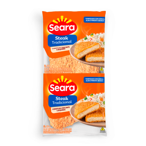 STEAK FRANGO SEARA 100G - R$1.39 - CX/72 - 7894904003495